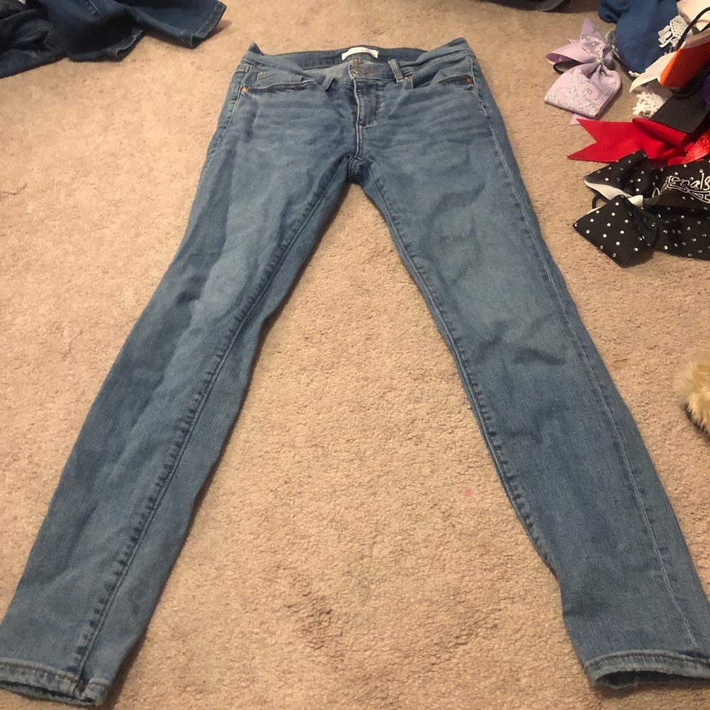 Lighter denim skinny jeans